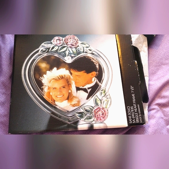 Glass Picture Frame with Roses made in Germany - Picture 1 of 2